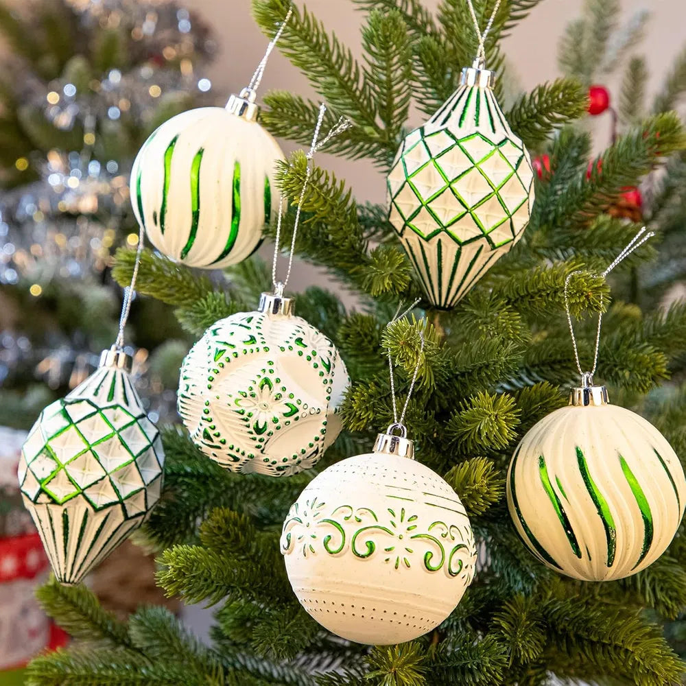 Christmas Ball Ornaments Set of 16 – Shatterproof, Hand-Painted | 9 Colors