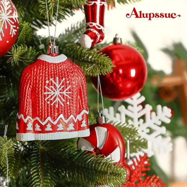 Christmas Ball Ornaments Set of 85 – Shatterproof Baubles with Hanging Strings | 5 Color Combos