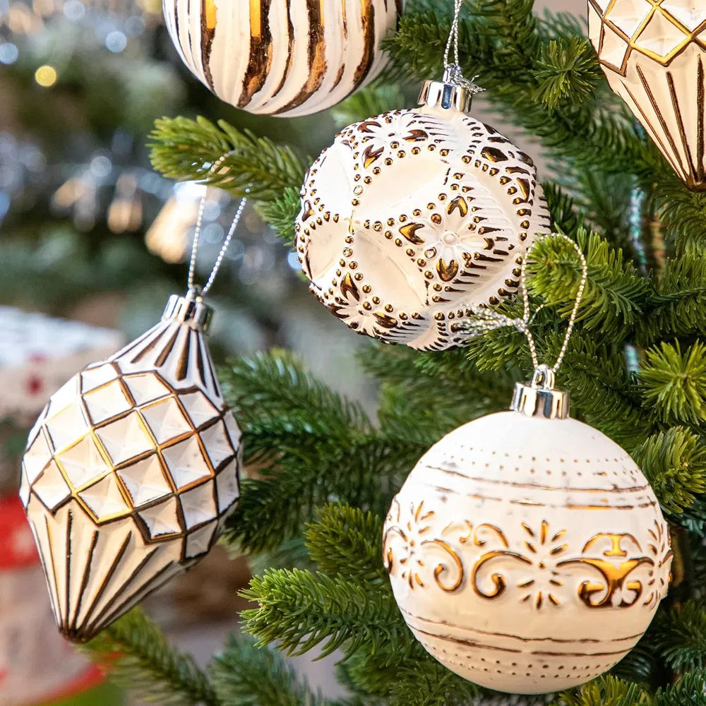 Christmas Ball Ornaments Set of 16 – Shatterproof, Hand-Painted | 9 Colors