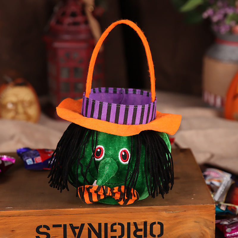 Halloween Candy Bag for Kids — Trick-or-Treat Tote with Spooky Character Designs