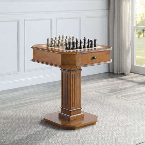 3-in-1 Game Table — Reversible Chess, Checkers & Backgammon with Storage Drawers