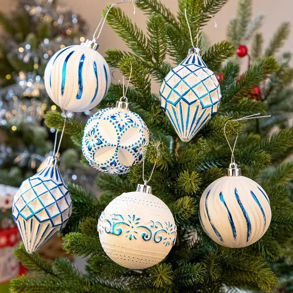 Christmas Ball Ornaments Set of 16 – Shatterproof, Hand-Painted | 9 Colors