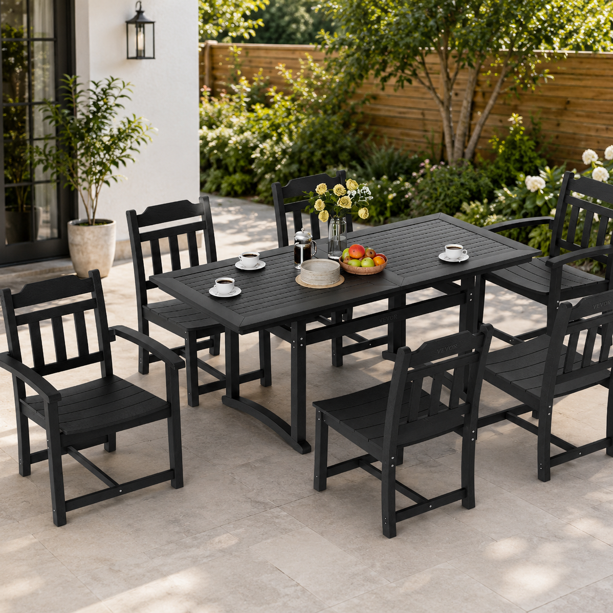 Patio table backyard