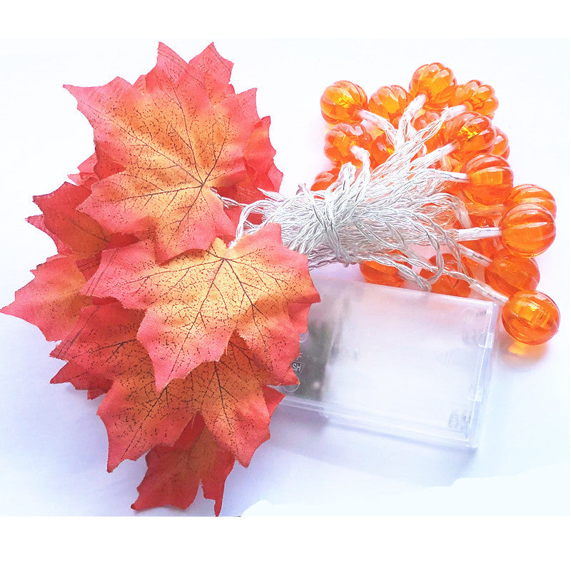 Halloween & Thanksgiving LED String Lights – Pumpkin & Maple Leaf | 1.5m, 3m, 6m