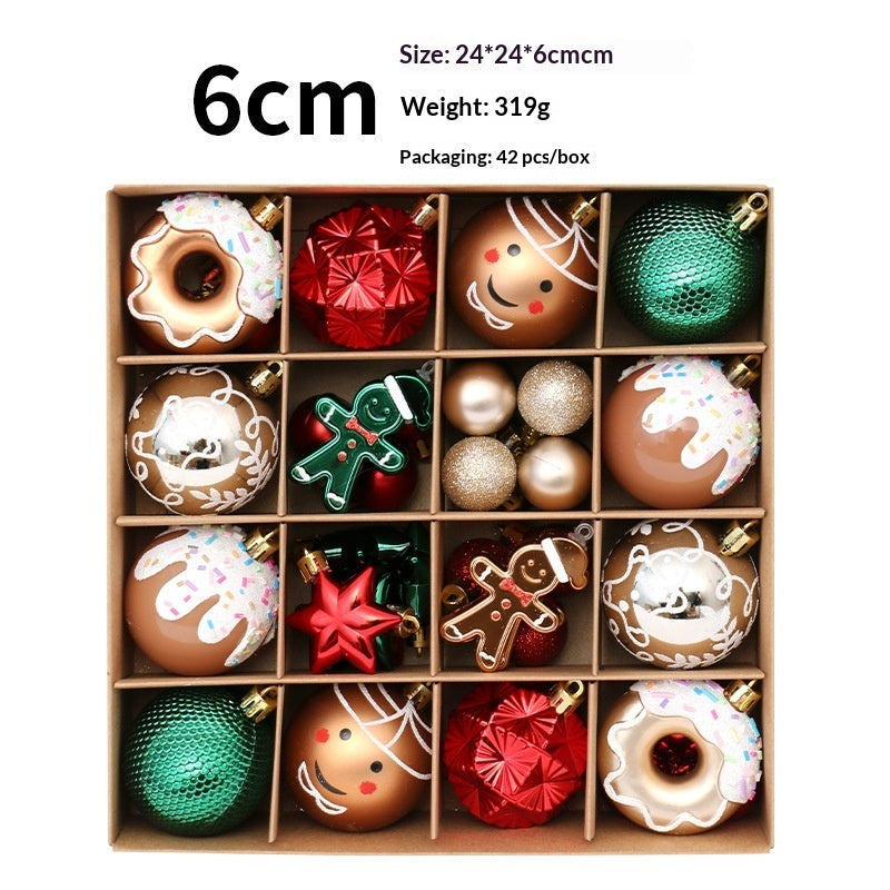 Christmas Ball Ornaments Set – 6cm Electroplated Plastic | 42–44 Pcs | 8 Color Combos