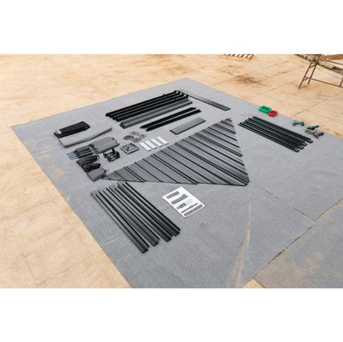 10x10 FT Permanent Hardtop Gazebo with Aluminum Frame & Steel Canopy – Black