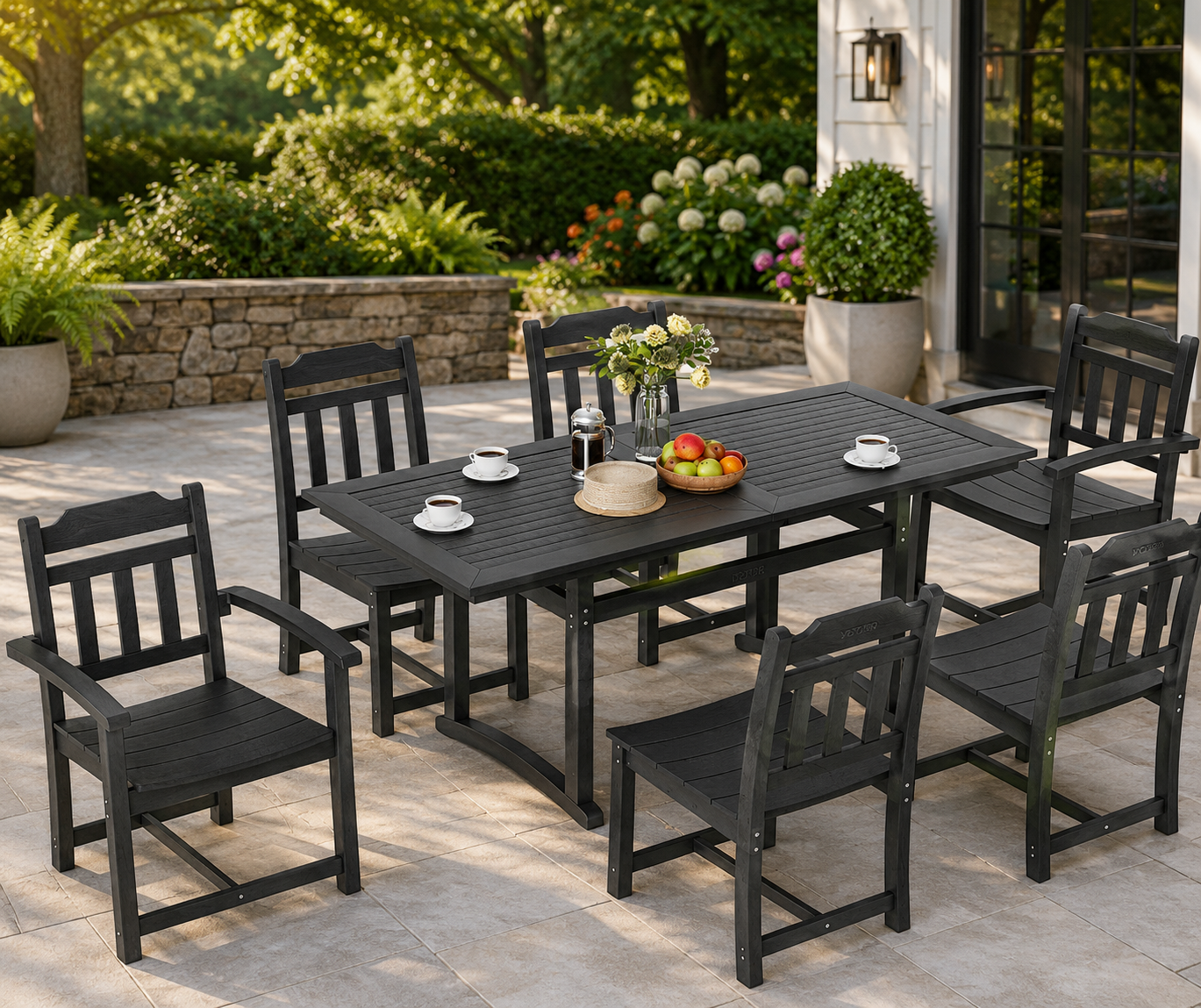 Patio Table in backyard