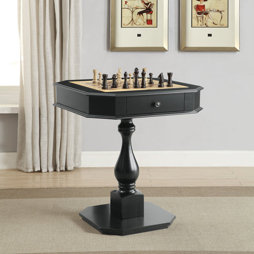 3-in-1 Game Table — Reversible Chess, Checkers & Backgammon with Storage Drawers