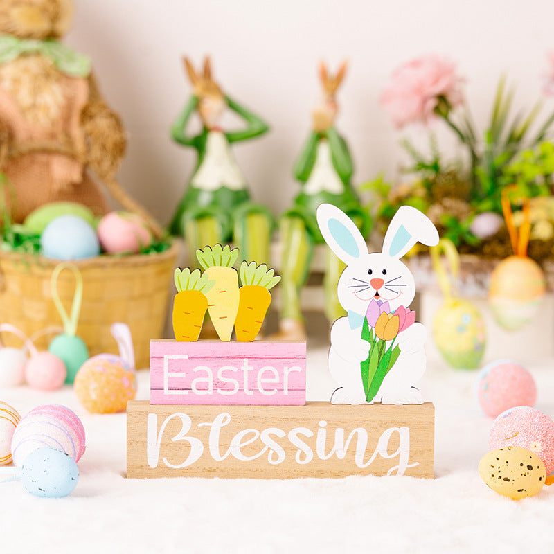 Easter Wooden Rabbit Ornament — Charming Spring Holiday Decor