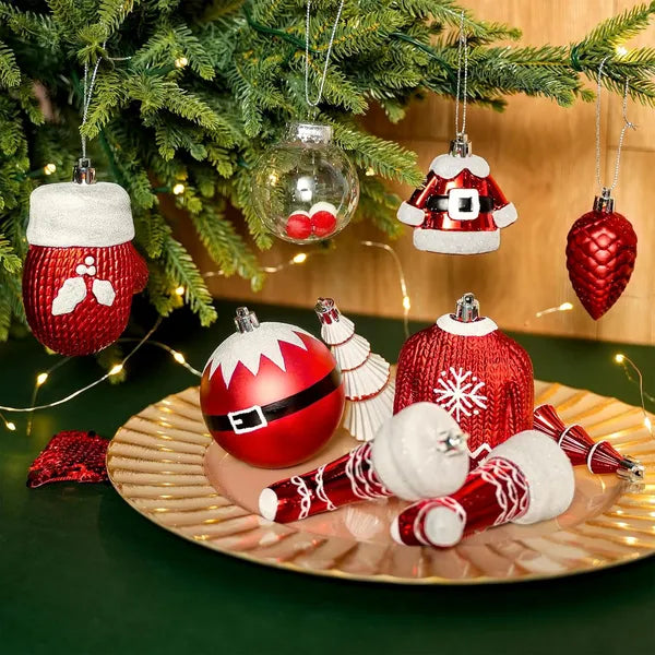 Christmas Ball Ornaments Set of 85 – Shatterproof Baubles with Hanging Strings | 5 Color Combos
