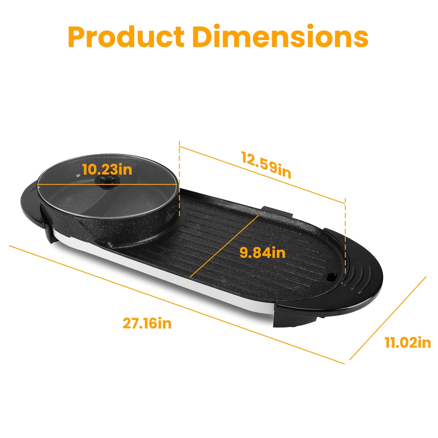 Product dimensions displayed on a white background